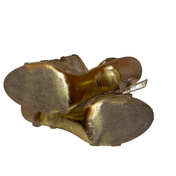 Adrianna Papell Metallic Dress Sandals SZ 6.5M GLD - Picture 5 of 8